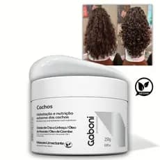 Máscara Umectante Cachos Vegano 250g Gaboni Professional
