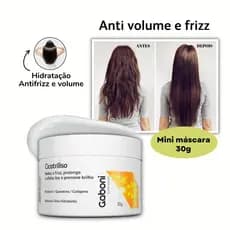 Mini Máscara Antifrizz/Efeito Liso Cicatriliso 30g Gaboni Professional