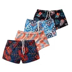 Sunga infantil Juvenil Masculina forrada modelo boxer com Proteção Uv +50 Tamanho 2 4 6 8 10 12 14