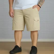 Bermuda masculino cargo social brim plus size top short lisa