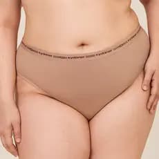 Kit 5 Calcinha Plus Size Cintura Alta de Cotton Forro 100% Algodão