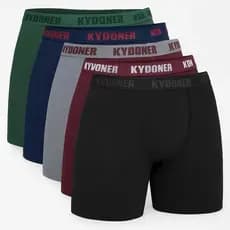 Kit 5 Cuecas Boxer Long Leg EXGG Ciclista Plus Size Microfibra