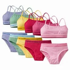 Kit 5 Conjunto Menina Moça Top e Calcinha Infantil/Juvenil