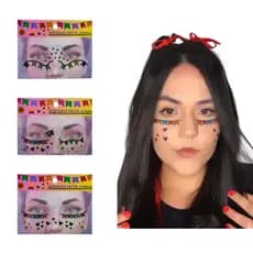 Kit Com 3 Adesivos Facial Glitter Festa Junina Sortidos