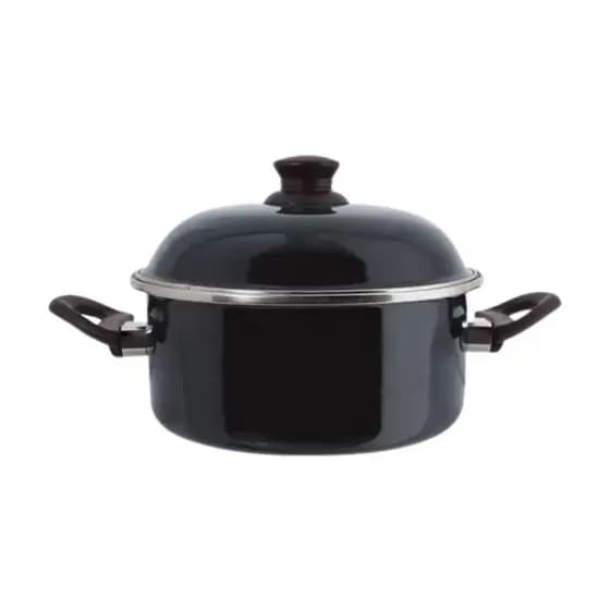 Panela Caçarola c/ Alça Esmaltada Indução, Gás Preto 5300ml Ewel