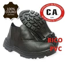 Botina Bota de Segurança Trabalho com CA - EPI - Bico PVC