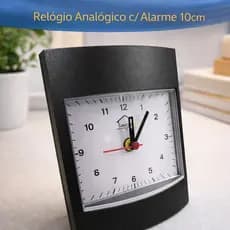 Relógio de Mesa Analógico 10cm com Alarme Compacto Portátil para Quarto e Escritório Portatil