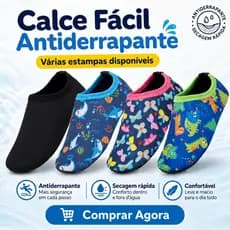 Sapatinho Calce Facil  Meia Sapatilha Antiderrapante Bebê Dia a Dia Varios Modelos