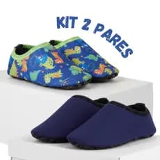 Kit 2 Pares Sapatinho Calce Fácil Meia Sapatilha Antiderrapante Dia a Dia