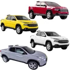 Caminhonete Carrinho Fiat Toro Brinquedo para Meninos com Pintura Metalizada 38 cm