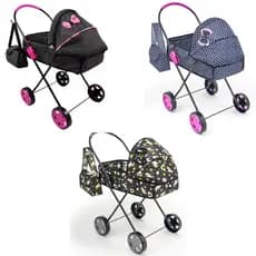 Carrinho De Boneca Bebê Reborn Xikitinha C/ Bolsa e Mamadeira - Brinquedos Para Menina