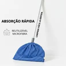 Kit C / 10 Capa de Vassoura Pano de Chão Multiuso Microfibra Super Absorção Várias Cores
