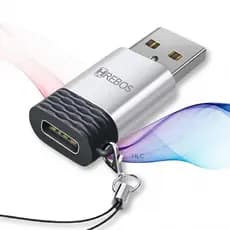 Adaptador USB 2.0 Macho Para USB-C Tipo-C Fêmea OTG Hrebos Ad-209 Celular PC Dados e Carga Original Envio Full