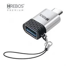 Adaptador Hrebos OTG Type-C (Macho) + USB (Fêmea) Ad-208 Original Entrega Full
