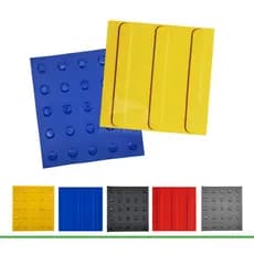 Piso Tátil PVC - kit 40 peças - PVC 25x25cm - Acessibilidade