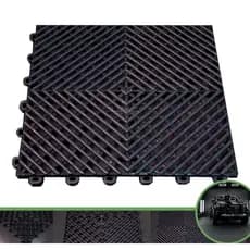 Kit 80 Piso Modular Automotivo 7m²  PRETO 30x30 - Direct Borrachas