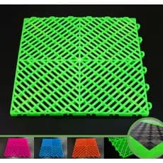 Kit 80 Pisos Modulares Automotivo 7m² Refletivo Neon 30x30 - Direct Borrachas