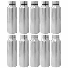 KIT 10 GARRAFA SQUEEZE DE ALUMINIO  COM TAMPA 1L