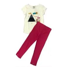 Conjunto Legging e Blusa Aplique Interativo Menina