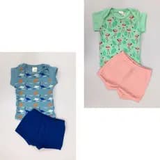 Conjunto Bebê Menino e Menina Body Cotton e Shortinho