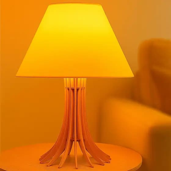 Abajur luminaria Giovanna de mesa mdf cortada a laser -sala quarto escritório Hall