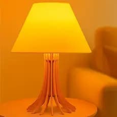 Abajur luminaria Giovanna de mesa mdf cortada a laser -sala quarto escritório Hall