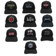 Boné Bandas de Rock Preto Internacional Bordado Lindos
