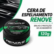 Cera Automotiva Carnaúba Renove 120g - Proteção UV, Repelência à Água e Alto Brilho.