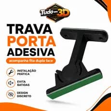 Trava Porta e Janela Com Adesivo Fixador Prendedor Porta Vidro Madeira