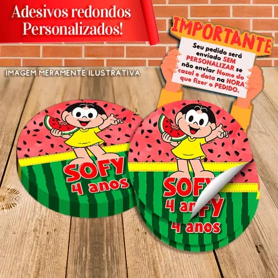 Rótulos Adesivos Redondos Personalizados Magali