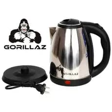 Chaleira Elétrica Aço Inox 127V com Desligamento Automático 1,8L - gorillaz base 360⁰