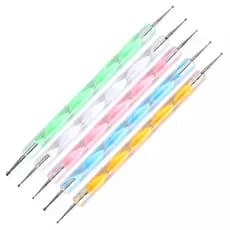 Kit Boleadores De Unha 10 Pontas Em 5 Canetas Pincel
