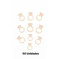 Anel Batoque Silicone Descartavel Micropigmentação Cilios 50 UNIDADES