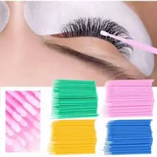 Kit 400 Unidades Cotonete Microbrush Alongamento De Cílios