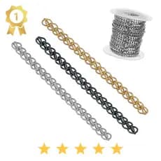 Corrente Extensora de Cauda Para Bracelete Fabricação de Joias Com Fechos Mosquetão 5 a 40 Metros