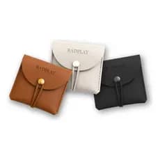 Kit Mini Estojo Multifuncional Couro Ecologico Minimalista