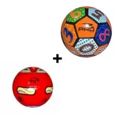 Bola Mini Bola de Futebol Nº 2  + Bola de Recreação Número 3 Futebol Infantil/Jardim de Infância