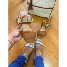 Rasterinha kit com 2 pares Feminina Sandalia elegante chinelo