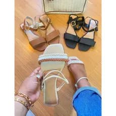 Sandália Rasterinha Feminina kit com 3 trança trançada moda casual feminino