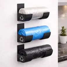 Suporte para Rolo de Saco de Lixo porta Prático e Resistente sacola puxa organização saco Porta Sacola saco