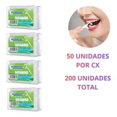 Fio Dental Com Haste 200 Unidades Uso Infantil E Adulto