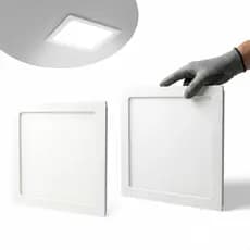 kit 2 Plafon Painel Led Luminária de Embutir Quadrado 29x29 Cm 6500k Branco Bivolt 110 220 V