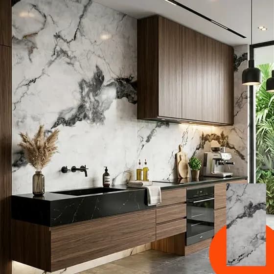 Kit Placa Adesiva 3d Mármore De Parede Lavável 30Cm x 60Cm Entrega Rápida Decorar Quarto Cozinha Sala Casa Apartamento