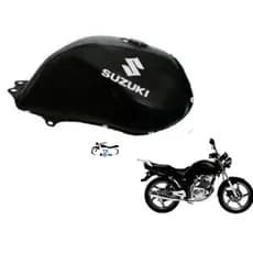 Capa De Tanque Moto Suzuki Yes 125 Preta Com Logo Suzuki