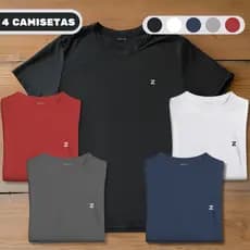 Kit 4 Camisetas Dry Fit Masculina - Casual - Treino - Academia - Esportes - Exercícios - Corrida