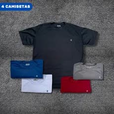 Kit com 4 Camisetas Masculina Academia Dry Fit Esportiva Refletiva Plus Size