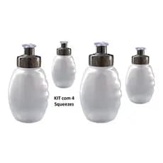 Kit com 4 Garrafinhas Squeeze D Cinto De Hidratação 245ml Corrida Ciclismo