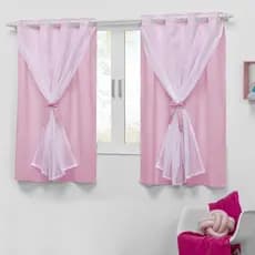 Cortina para Quarto Infantil 2,20x1,30 Menino E Menina Teen Indicada para Varão de até 1,80m Cores