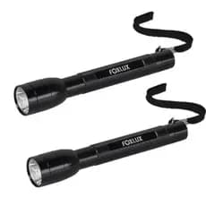 KIT 2 Mini Lanterna a PILHA Alumínio RESISTENTE Foxlux LED Luz Branca