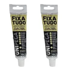 KIT 2 Cola Fixa Tudo 80g Alto Poder De Adesão Até Debaixo D'água  concreto, metais PVC pedra Vidro